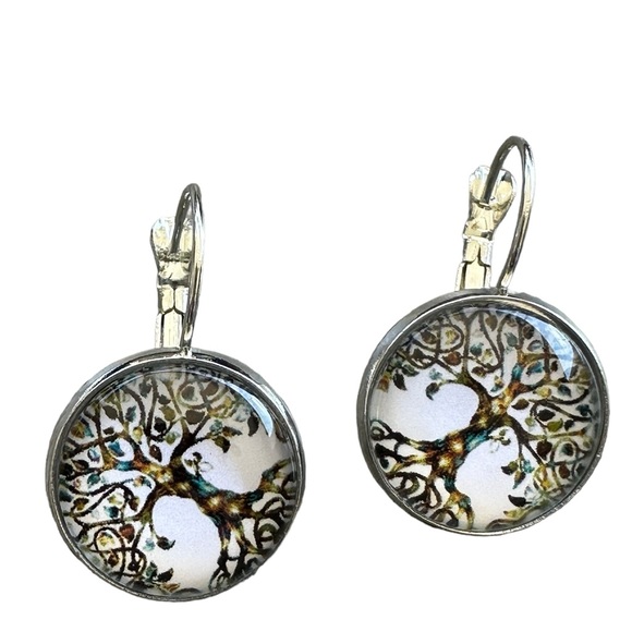 Tree of Life Bubble Drop Earrings - Picture 1 of 4
